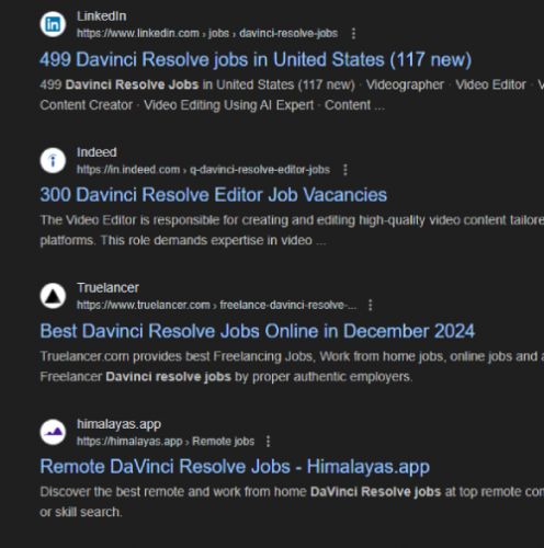 Davinci Resolve internship jobs in Delhi