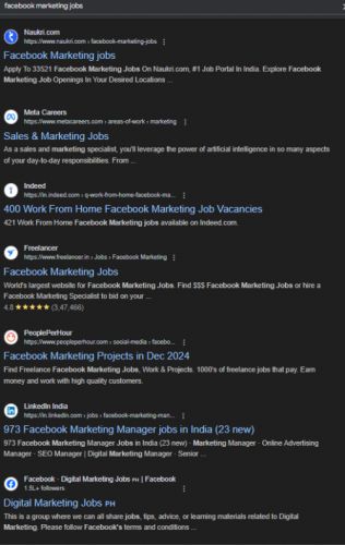 Facebook Marketing internship jobs in Hyderabad