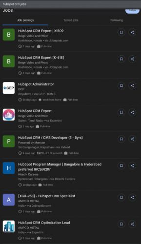 HubSpot CRM internship jobs in Thrissur