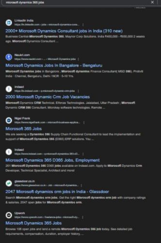 Microsoft Dynamics 365 internship jobs in Mumbai