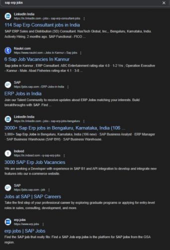 SAP ERP internship jobs in Noida