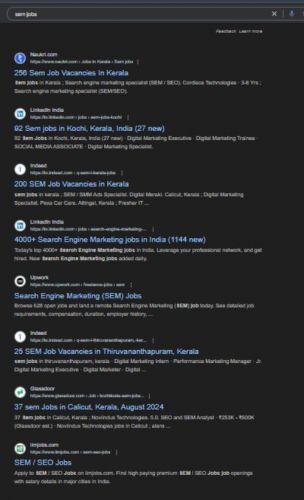 Search Engine Marketing (SEM) internship jobs in Mangaluru